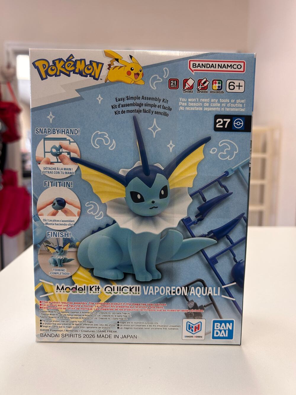 Pokemon Quick Vaporeon Model Kit